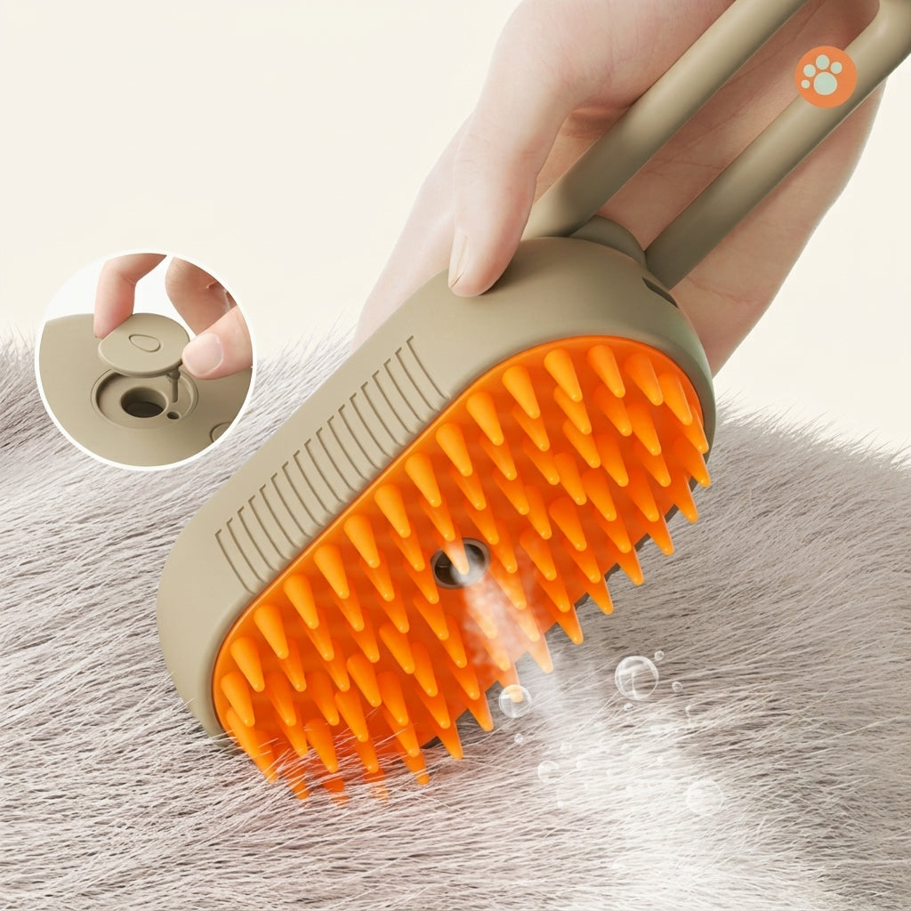 Spoto SteamGlow™ — Escova a Vapor para Cães e Gatos