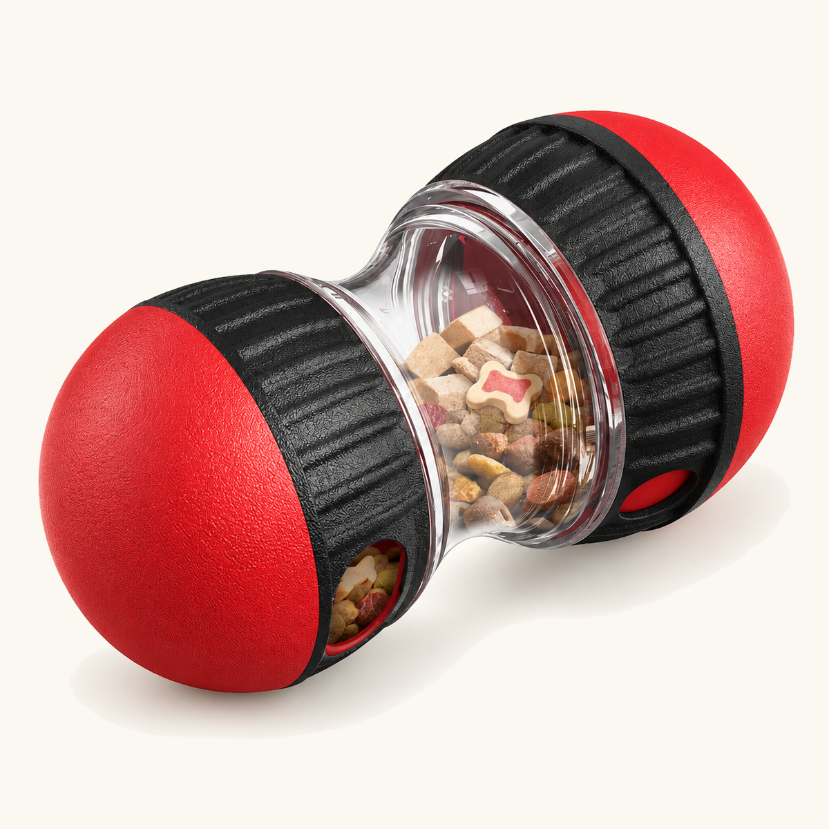 Spoto TreatSpin™ — Brinquedo Interativo Dispensador de Snacks — treatspin vermelho