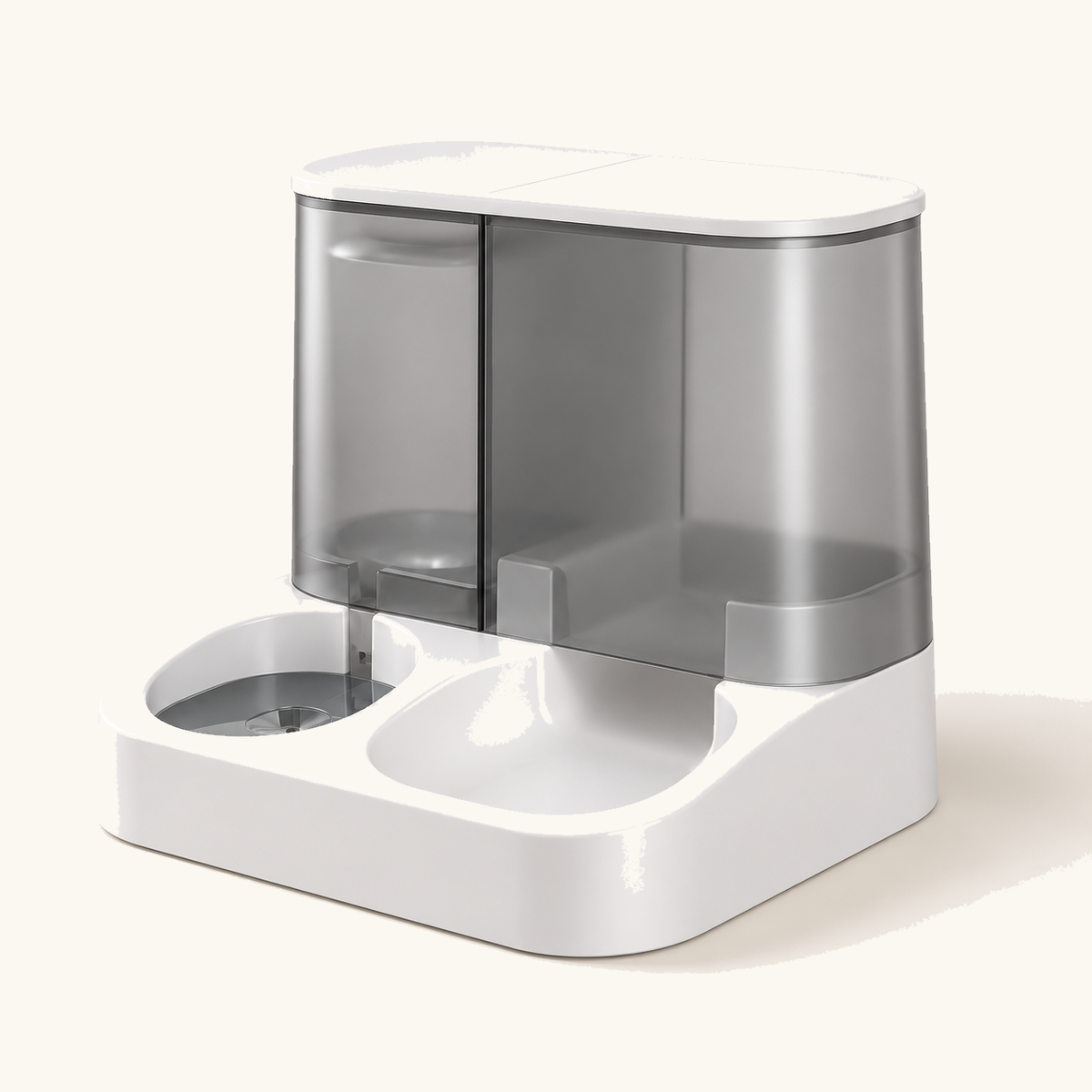 Spoto FeedFlow™ — Comedouro e Bebedouro Automático 2 em 1 — feedflow cinzento