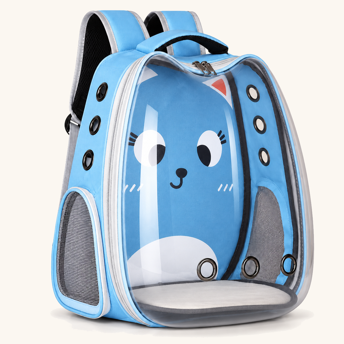 Spoto AirPack™ — Mochila de Transporte Ventilada para Animais — Azul-claro