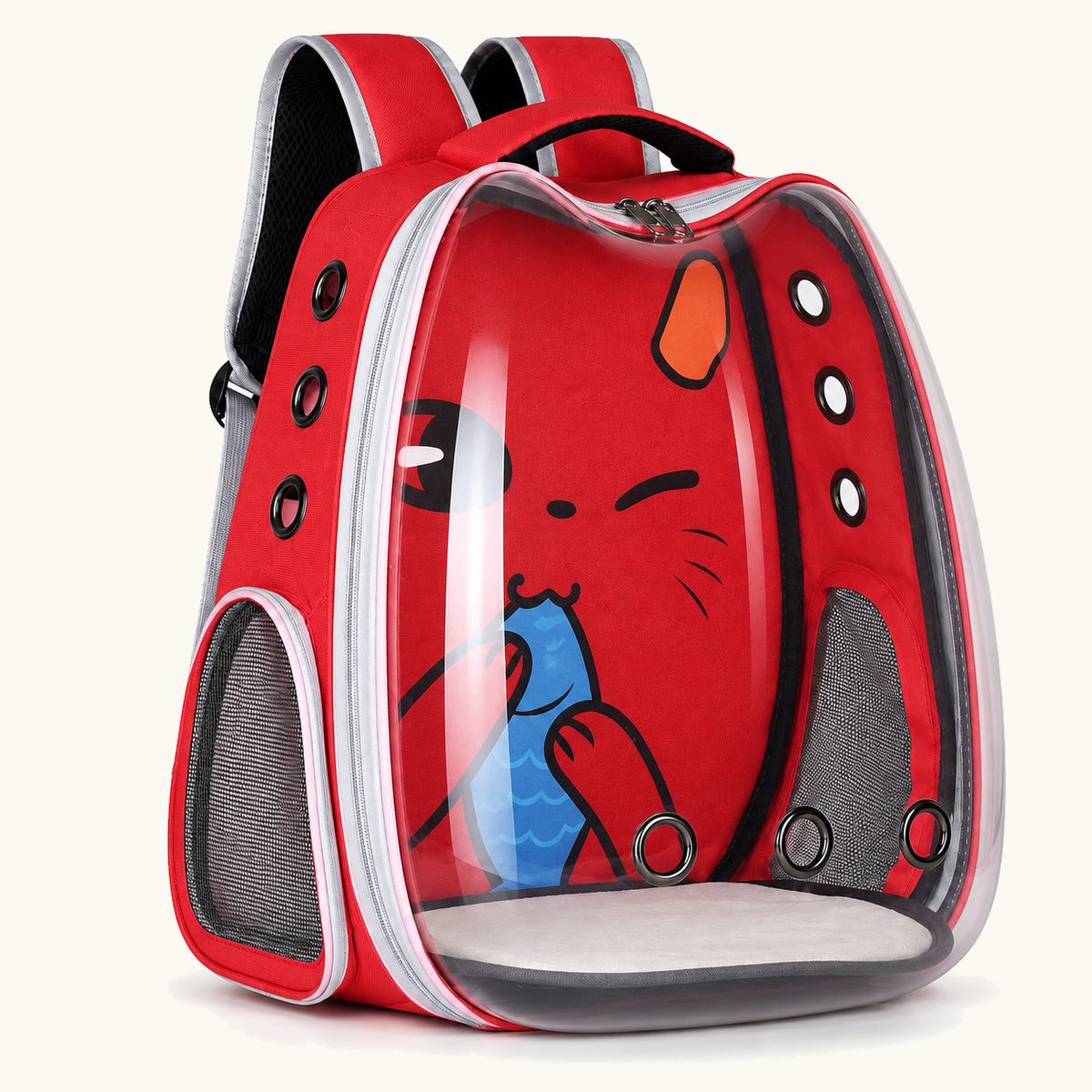Spoto AirPack™ — Mochila de Transporte Ventilada para Animais — Vermelho