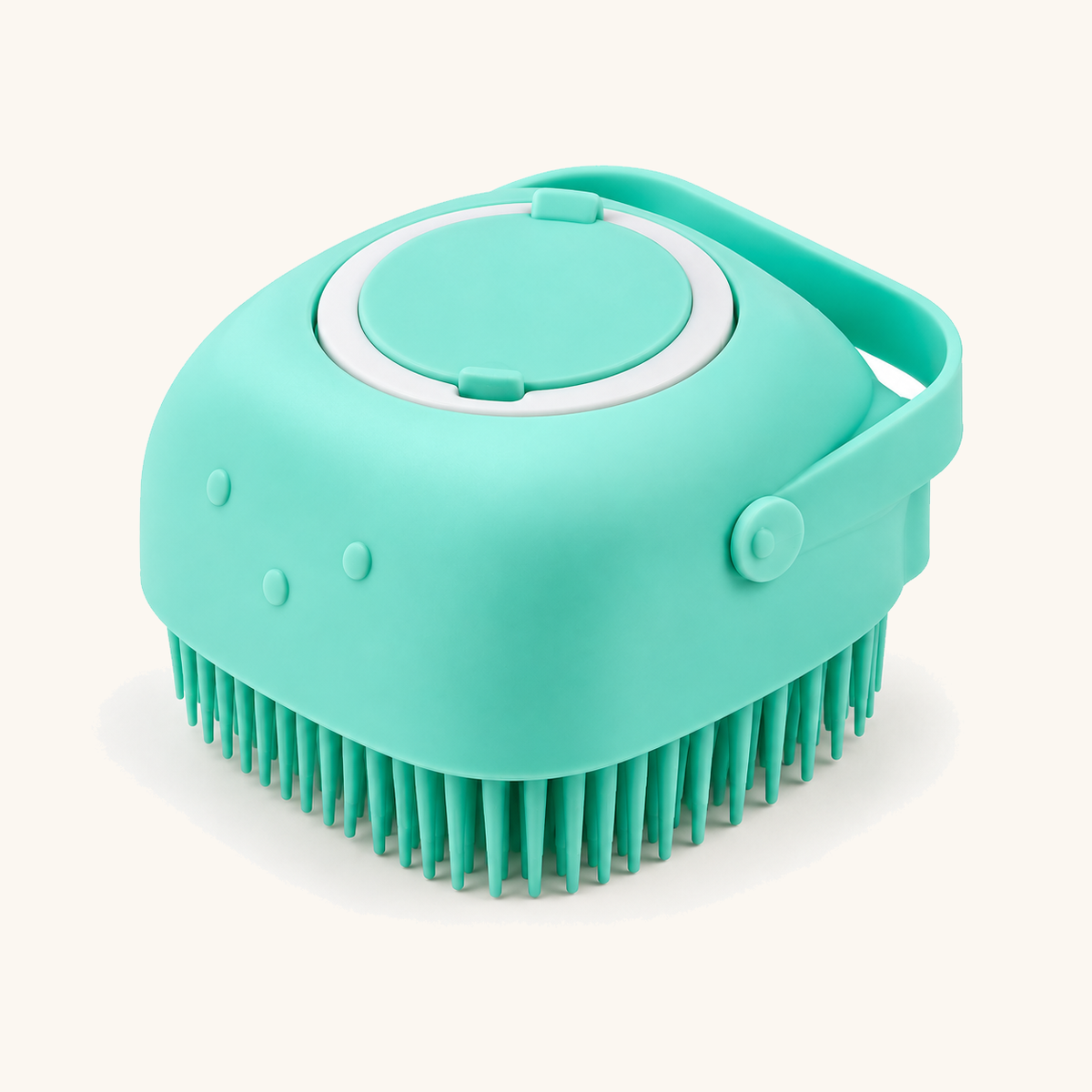 Spoto BathFoam™ — Escova de Silicone com Dispensador de Champô — verde coracao
